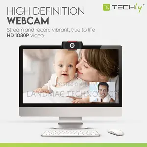 Full HD 1080p USB Webcam With Noise Reduction and Auto Focu