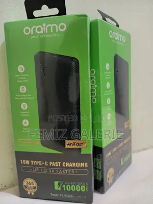 Oraimo Toast 15 Flash 10000mah Fast Charging