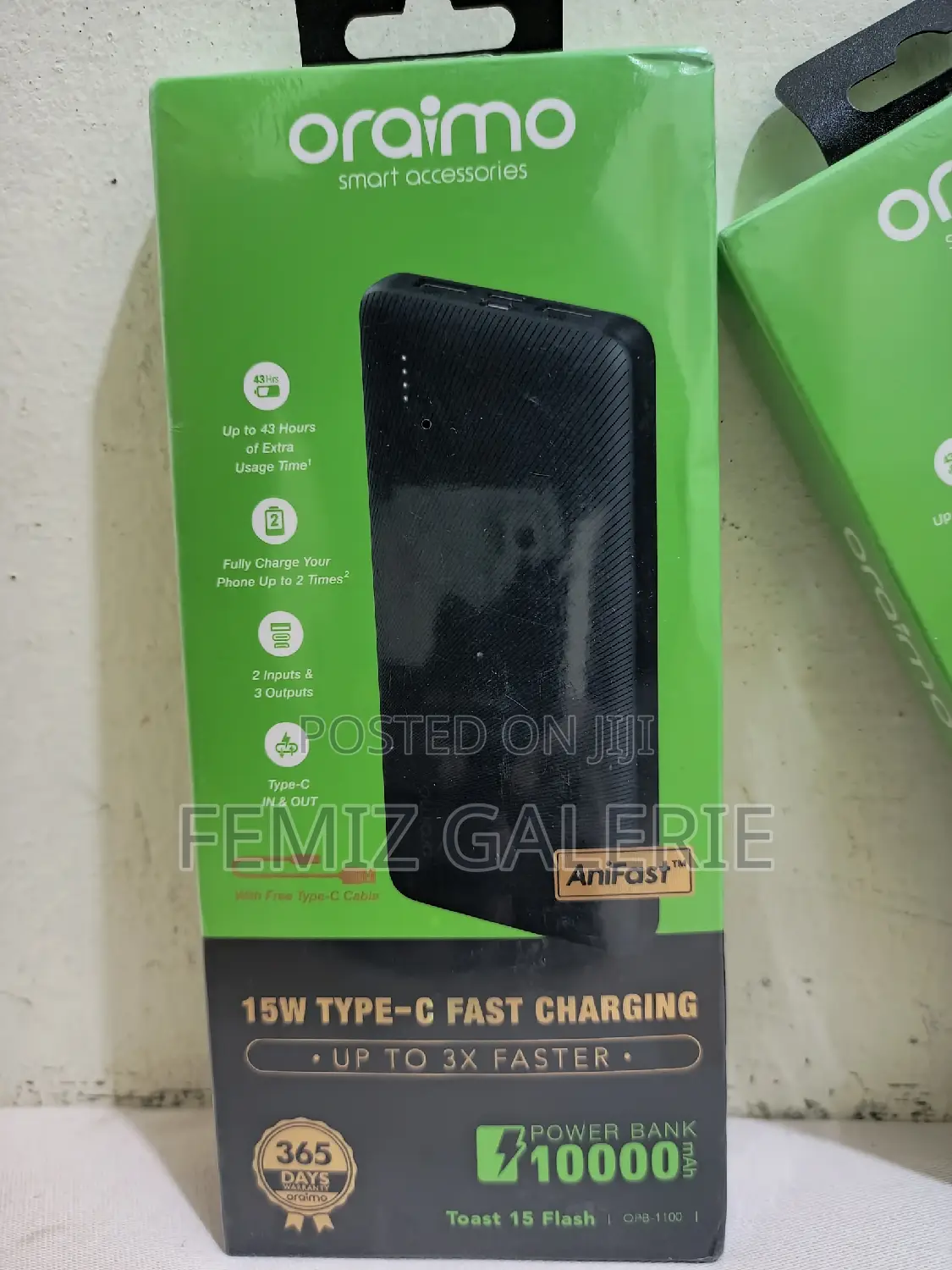 Oraimo Toast 15 Flash 10000mah Fast Charging
