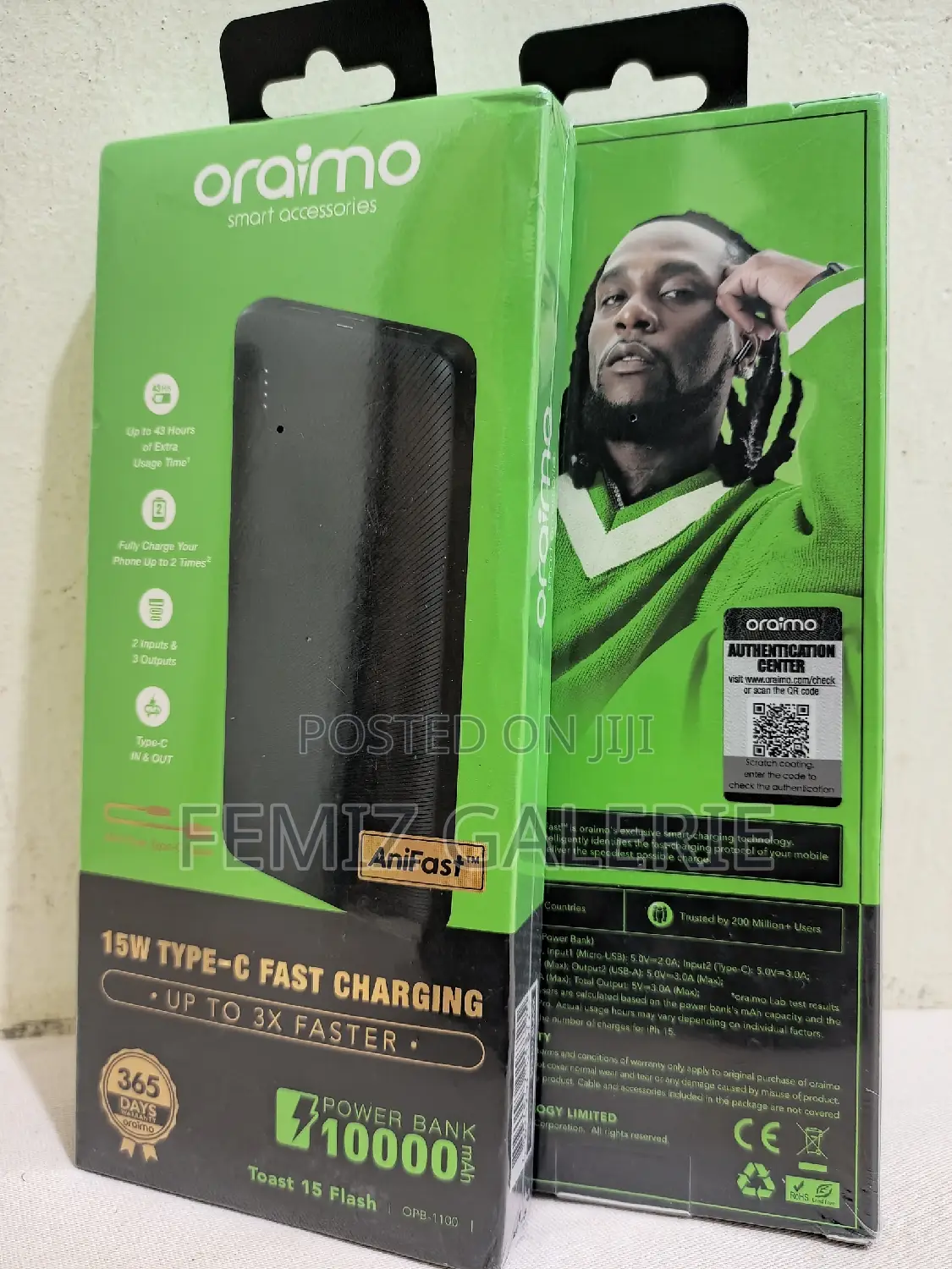 Oraimo Toast 15 Flash 10000mah Fast Charging
