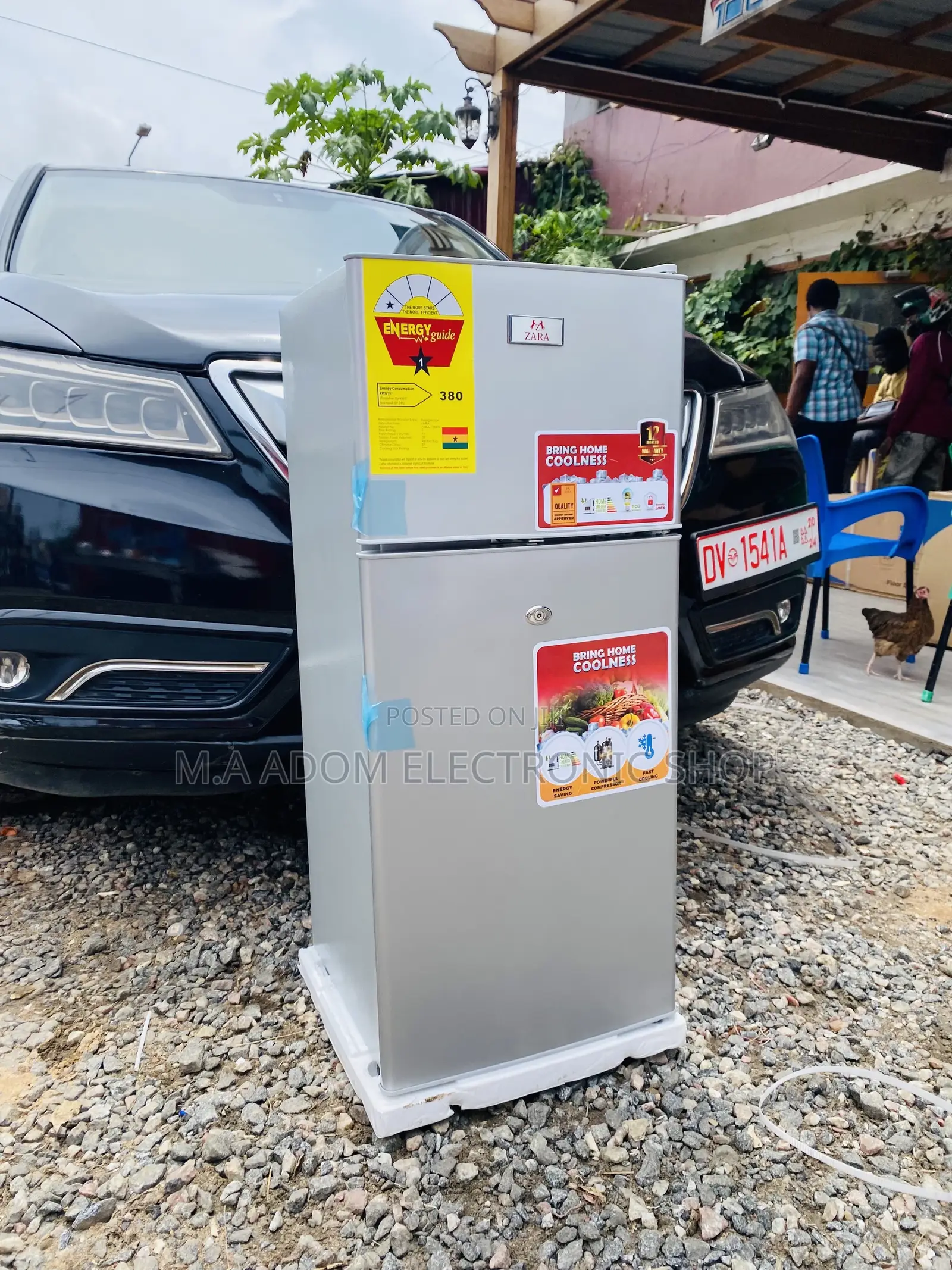 Energy Saving Zara 135 KH Double Door Electric Fridge(Gray).