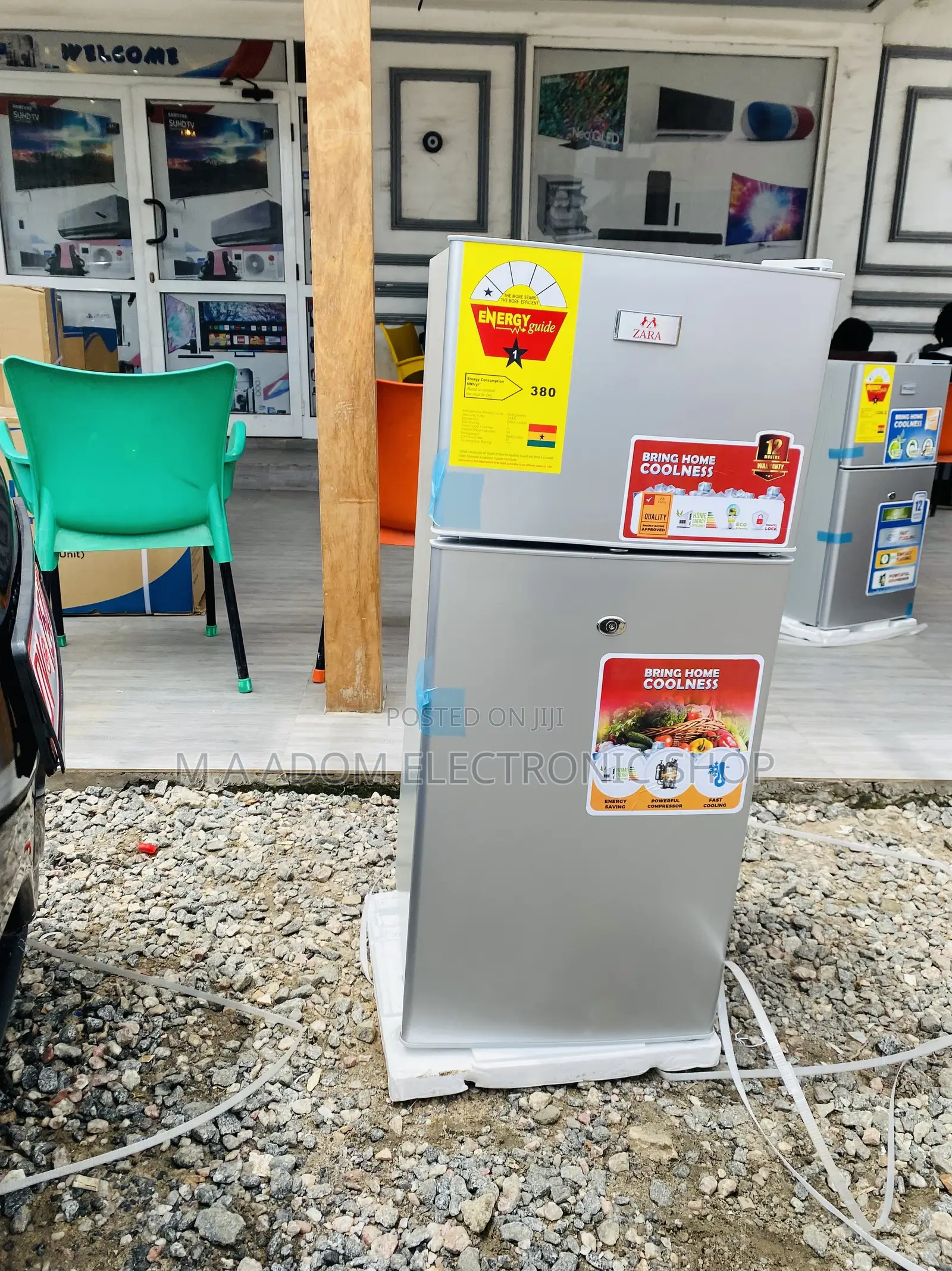 Energy Efficient Zara 135 KH Top Freezer Electric Fridge.