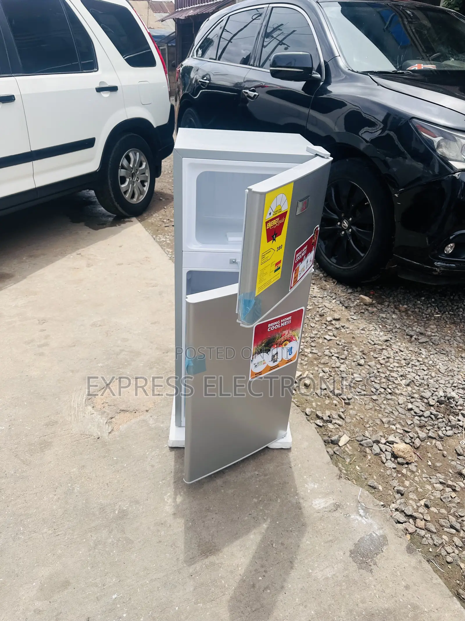 Zara 135 KH Fridge Double Door Grey Color 