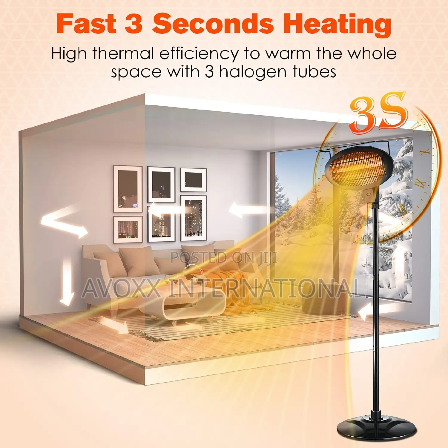 Air Choice Patio Heater for Outdoor Indoor HCH-1500