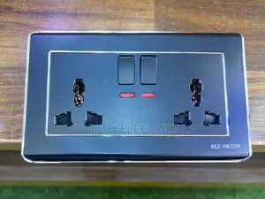 13A Double Socket Black on Black