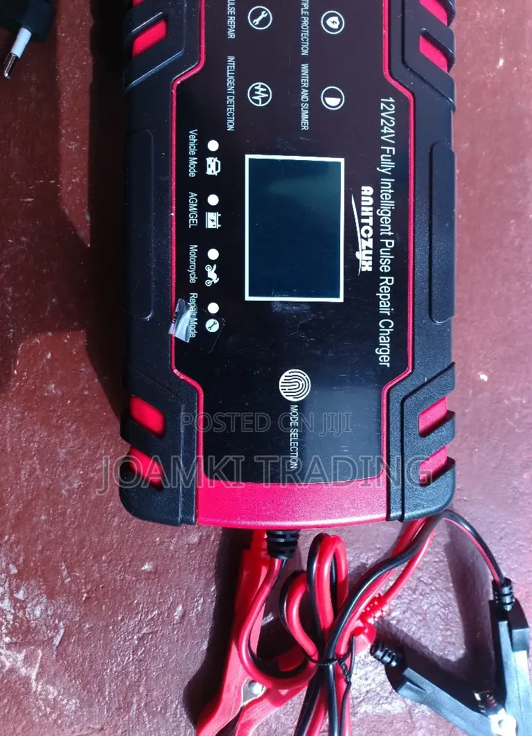 Car Battery Charger,12v/24v Intelligent Pulse Repair LCD