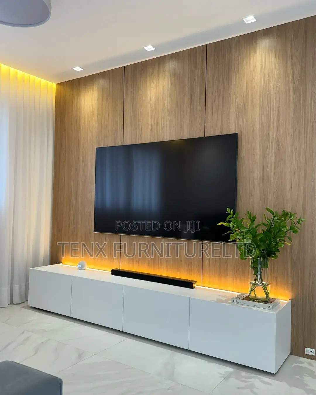 Tv Stand With BACKBOARD and Led Tubes