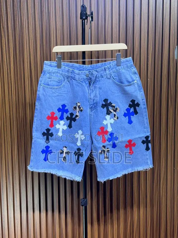 Chrome Hearts Designer Jean Shorts Mens Chrome Hearts Shorts