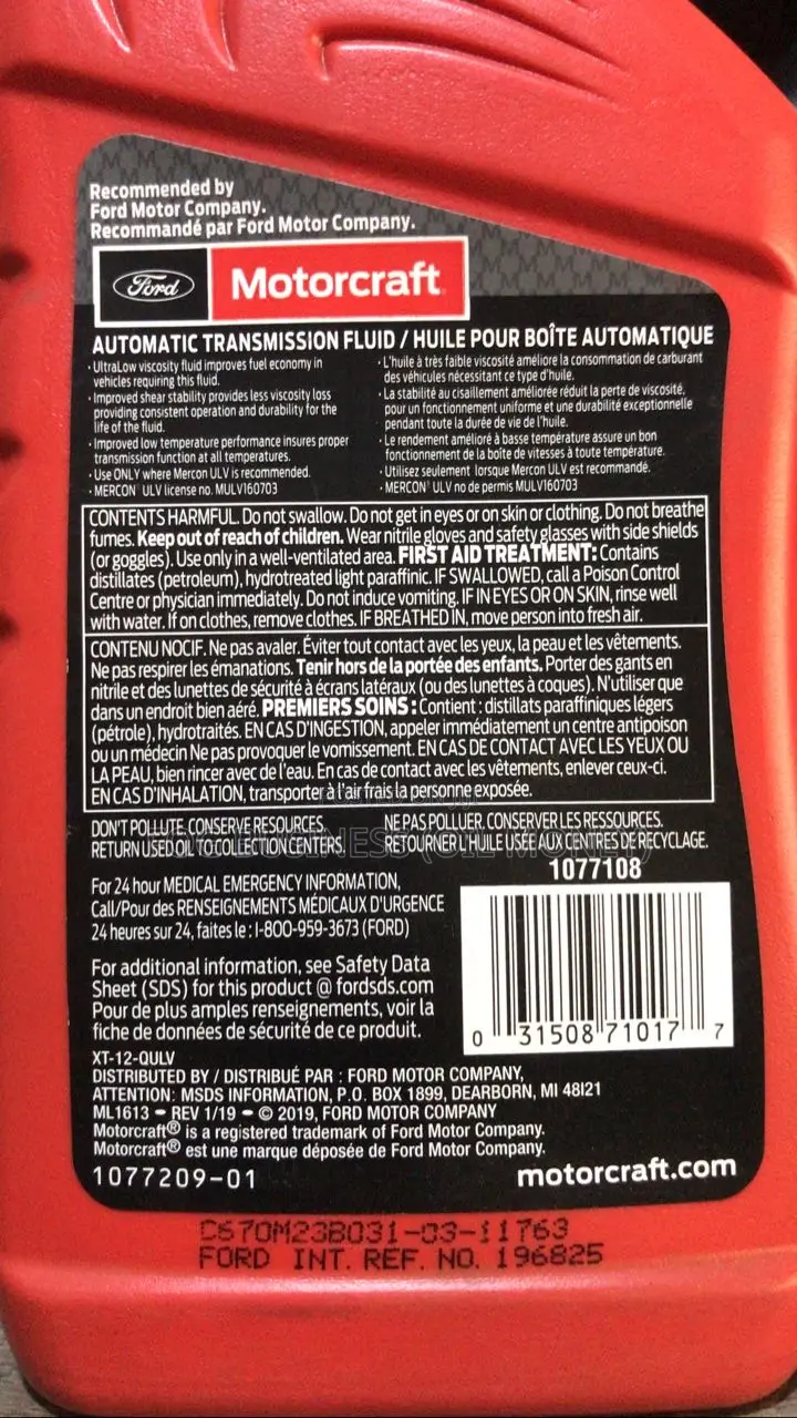 Ford Mercon Ulv Oil