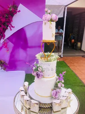 3tier Lilac Wedding Cake