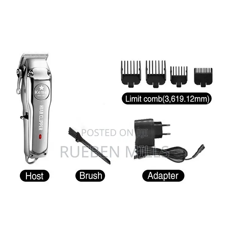 Original Full Metal Body Wireless Kemei Hair Clipper KM-1996