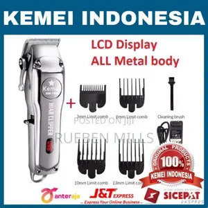 Original Full Metal Body Wireless Kemei Hair Clipper KM-1996
