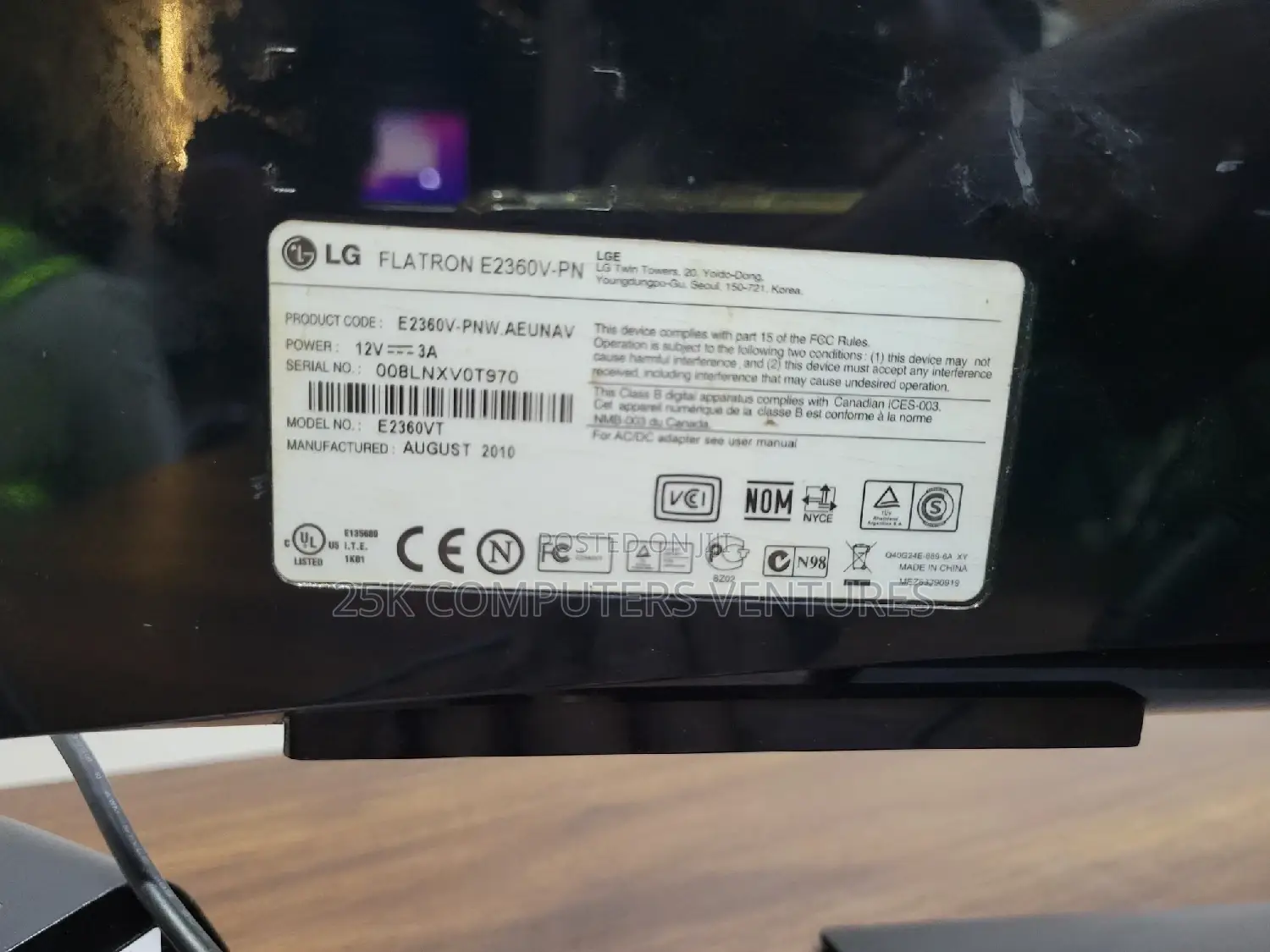 Lg 23′′ Led Backlit Monitor – Full Hd 5 Ms, Slim Design, Hdmi/Dvi/Vga