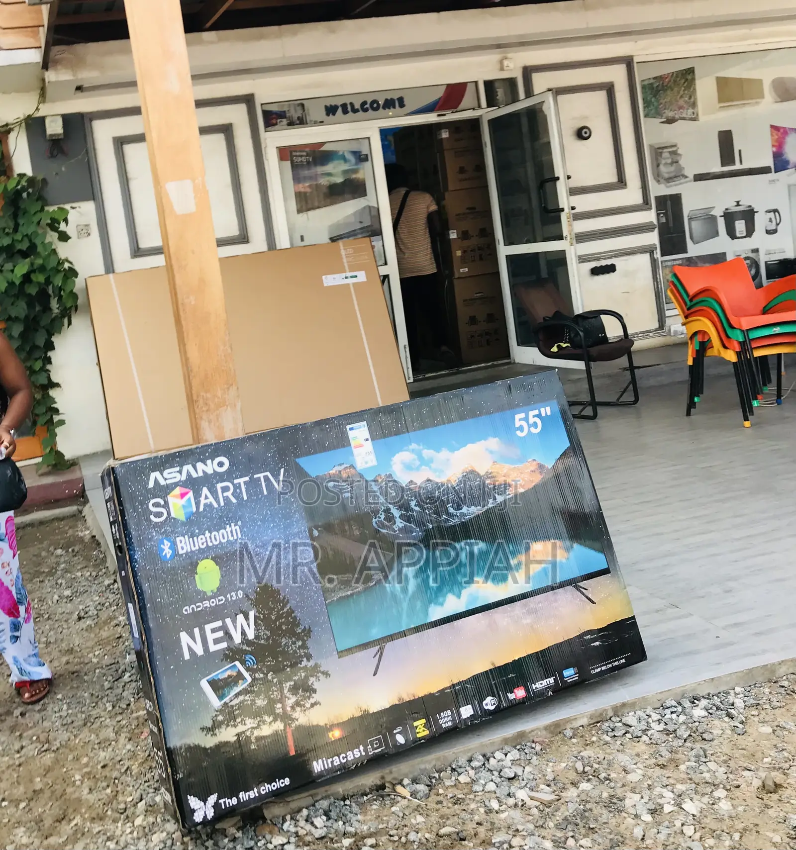 Durable Asano 55" Uhd Smart Satellite Television.