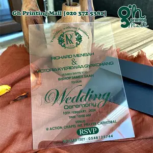 Acrylic Wedding Invitation Cards
