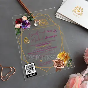 Acrylic Wedding Invitation Cards