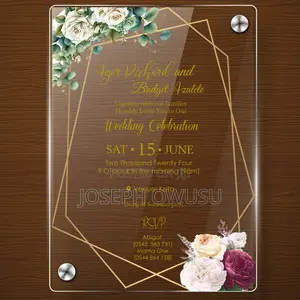 Acrylic Wedding Invitation Cards
