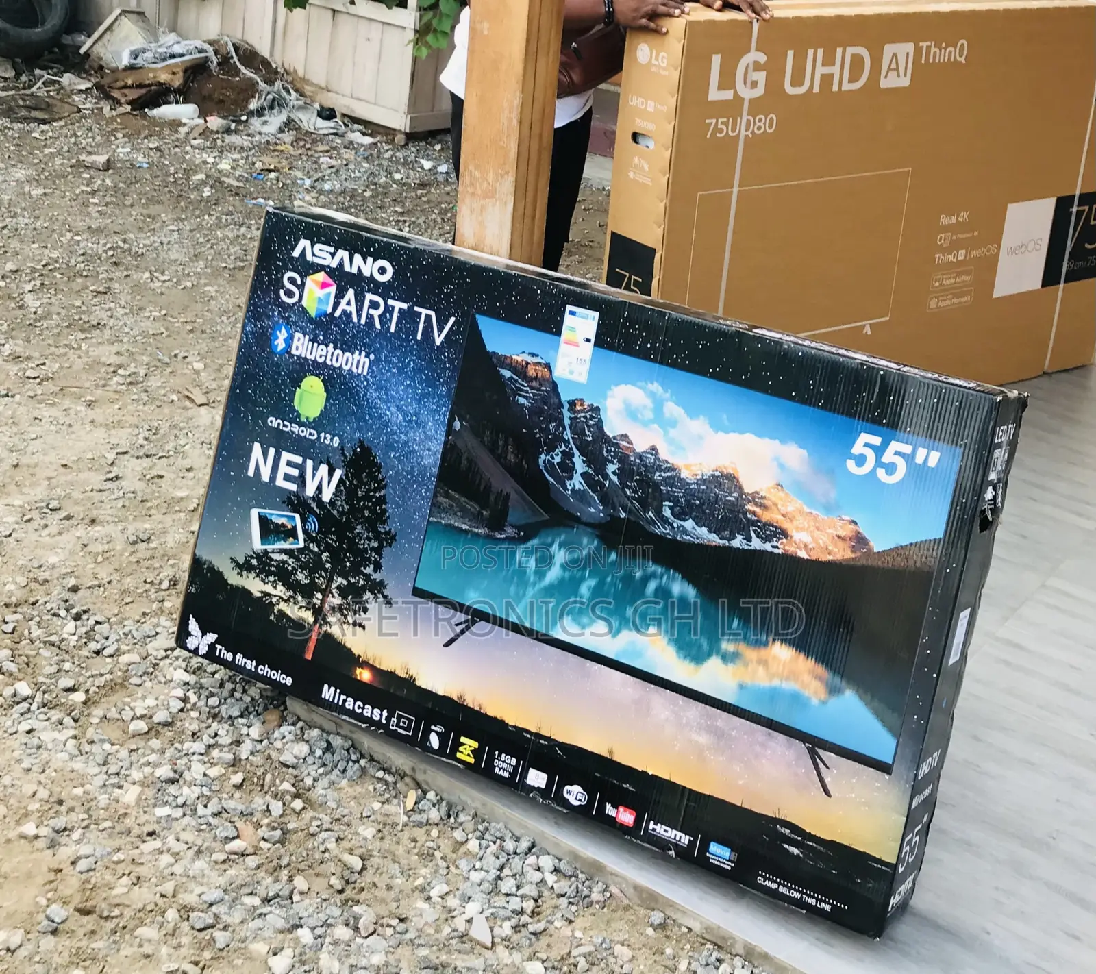 Asano 55 Inches Glossy Led Smart UHD Crystal Tv