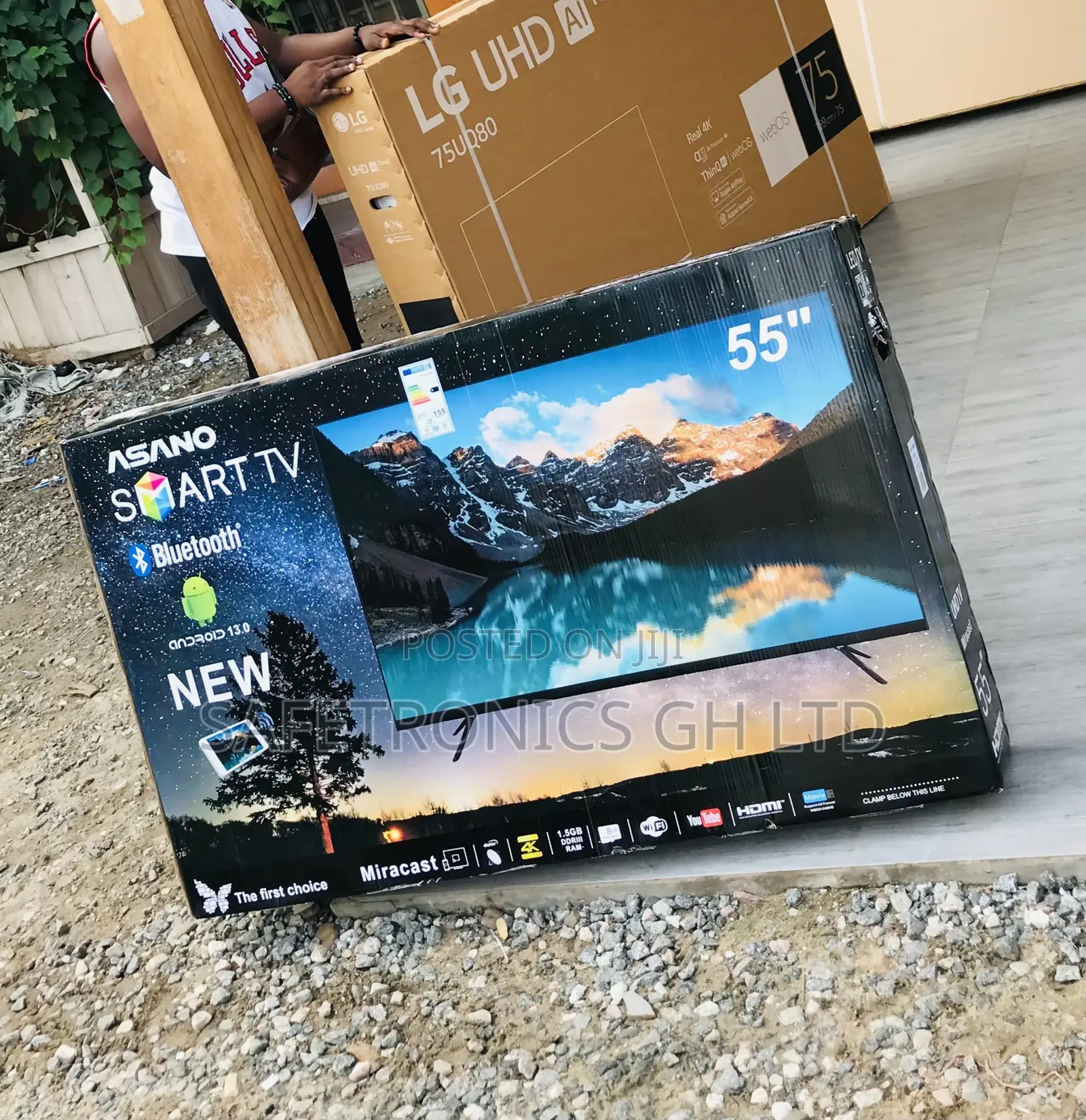Asano 55 Inches Glossy Led Smart UHD Crystal Tv