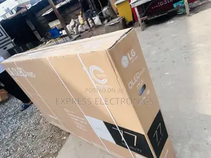 Slim Sleek Black 77c36 LG OLED Display Tv 