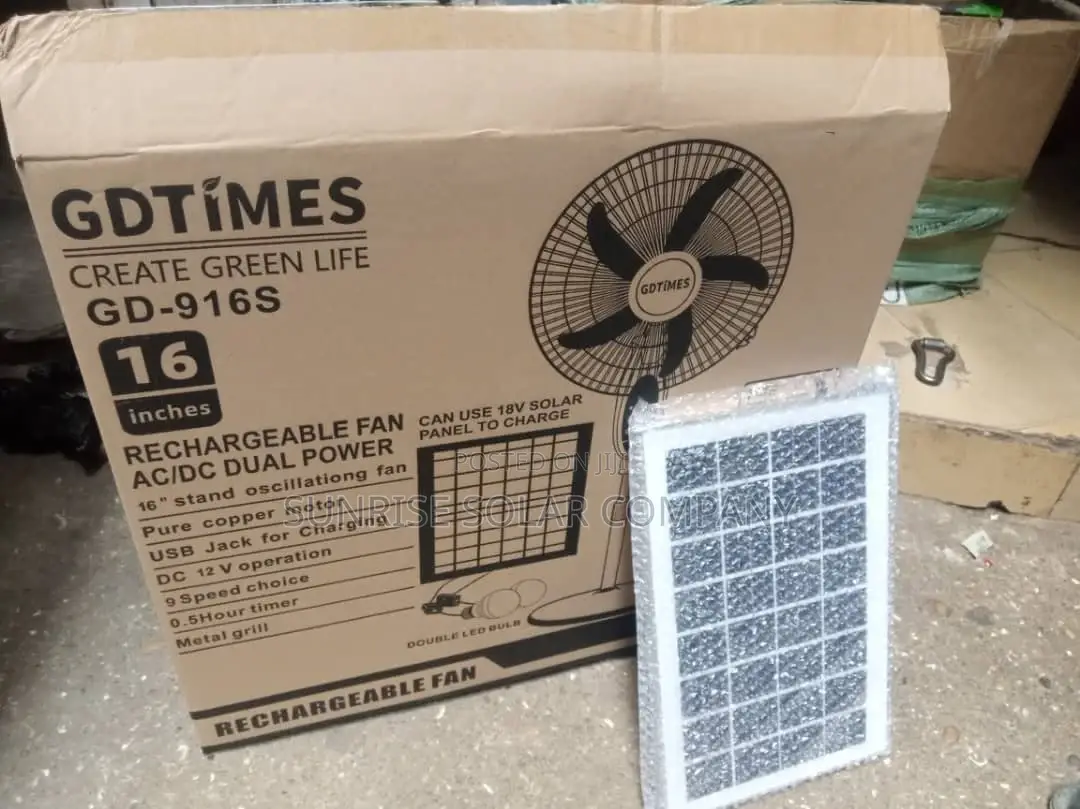 Electricity and Solar Rechargeable Fans