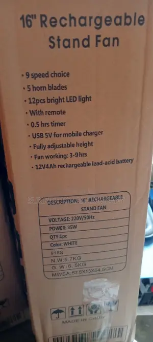 Electricity and Solar Rechargeable Fans