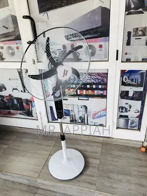 Elegant White Classy Tech 18 Rechargeable With Remote Fan.