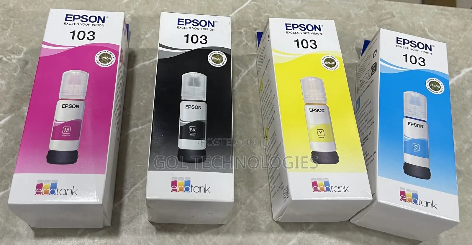 Original Epson Ecotank 103 Ink All Colors