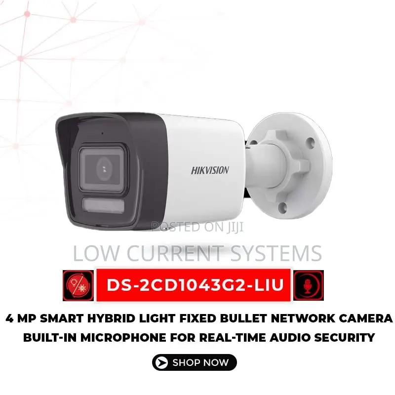 Hikvisio 4mp Smart Hybrid Audio Bullet Network 4mp Ip Camera
