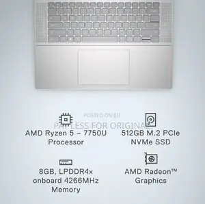 New Laptop Dell Inspiron 16 5620 8GB AMD Ryzen 5 SSD 512GB