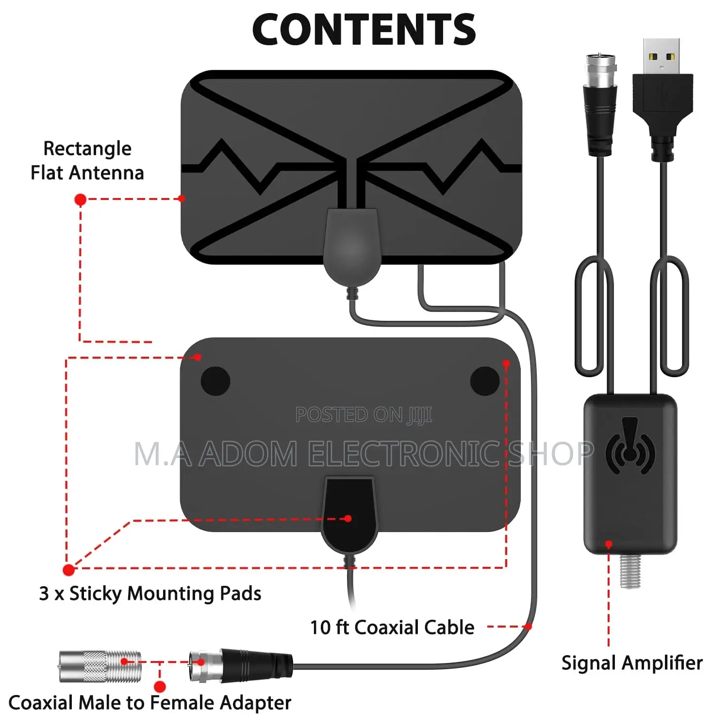 New in Box Indoor Antenna With Booster