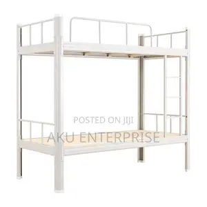 Metal Double Bed, 2 Step for Hotel, Home,