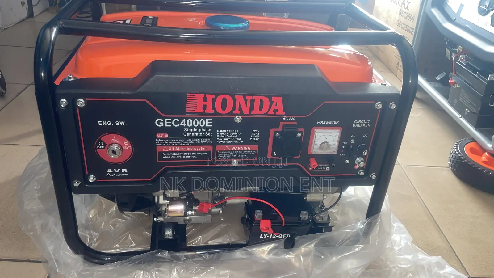Keystart Honda Gec4000e Generator