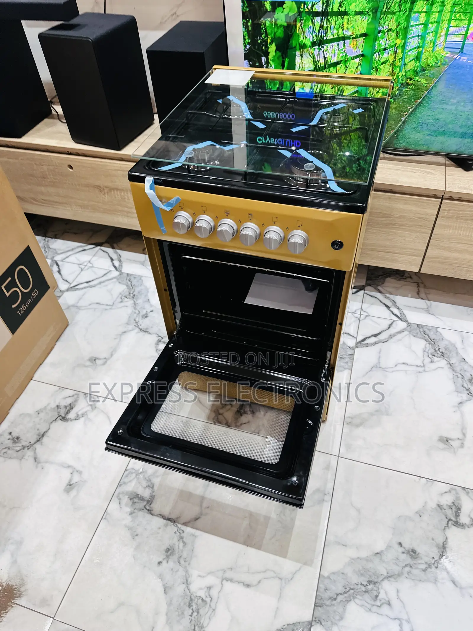 Volcano Gold Color 4burner 50/50 Oven