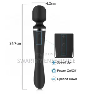 2 in 1 Dildo 6 Inches Wand Vibrator Soft Vagina Clitoral Stimulator