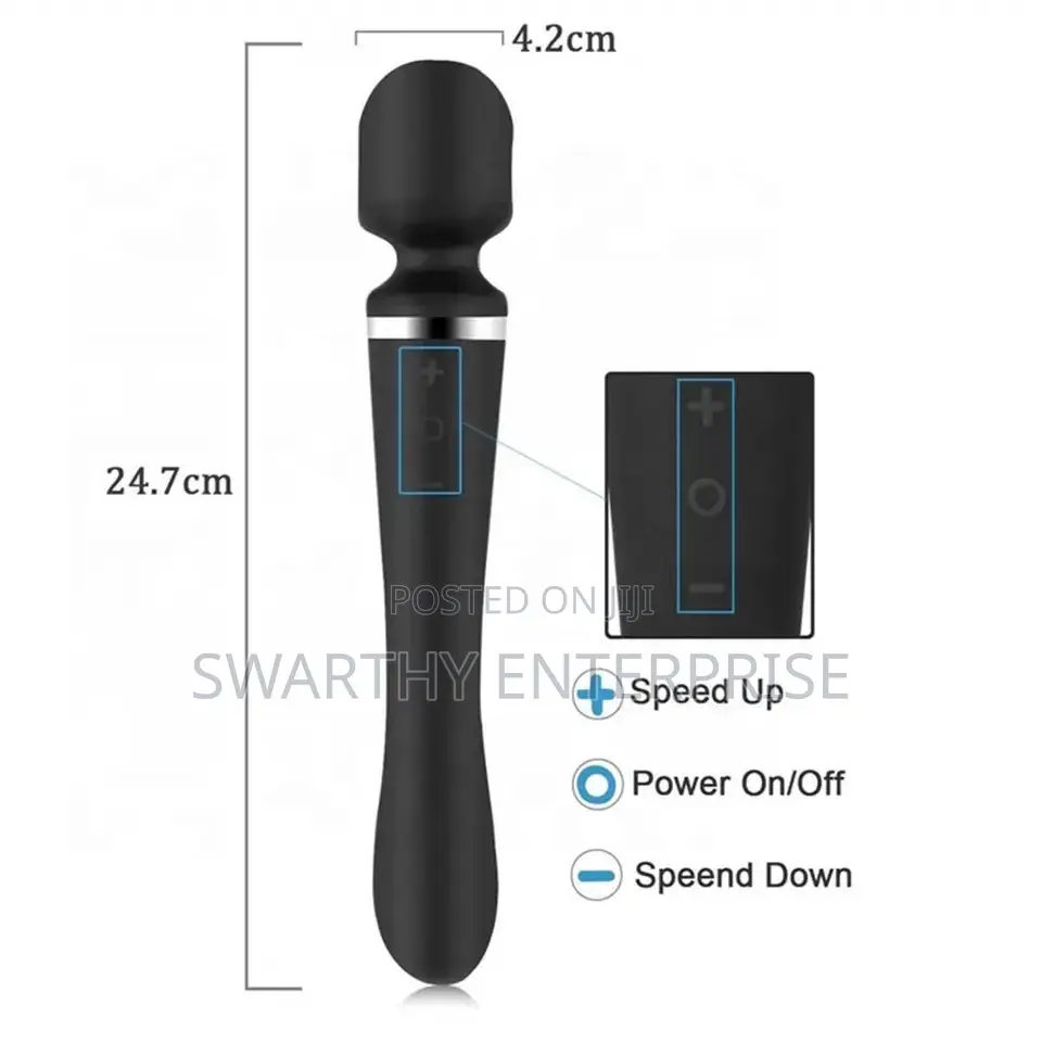 2 in 1 Dildo 6 Inches Wand Vibrator Soft Vagina Clitoral Stimulator