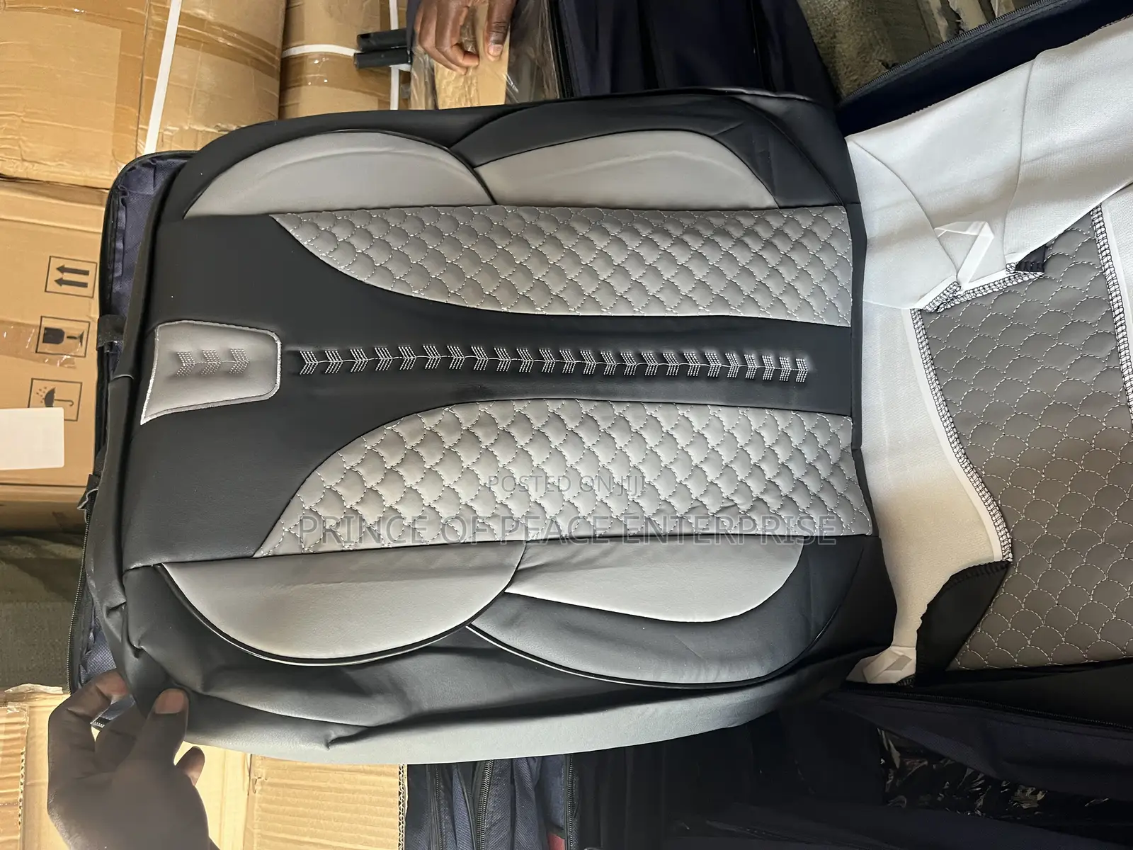 Seat Cover Ash With Black Set