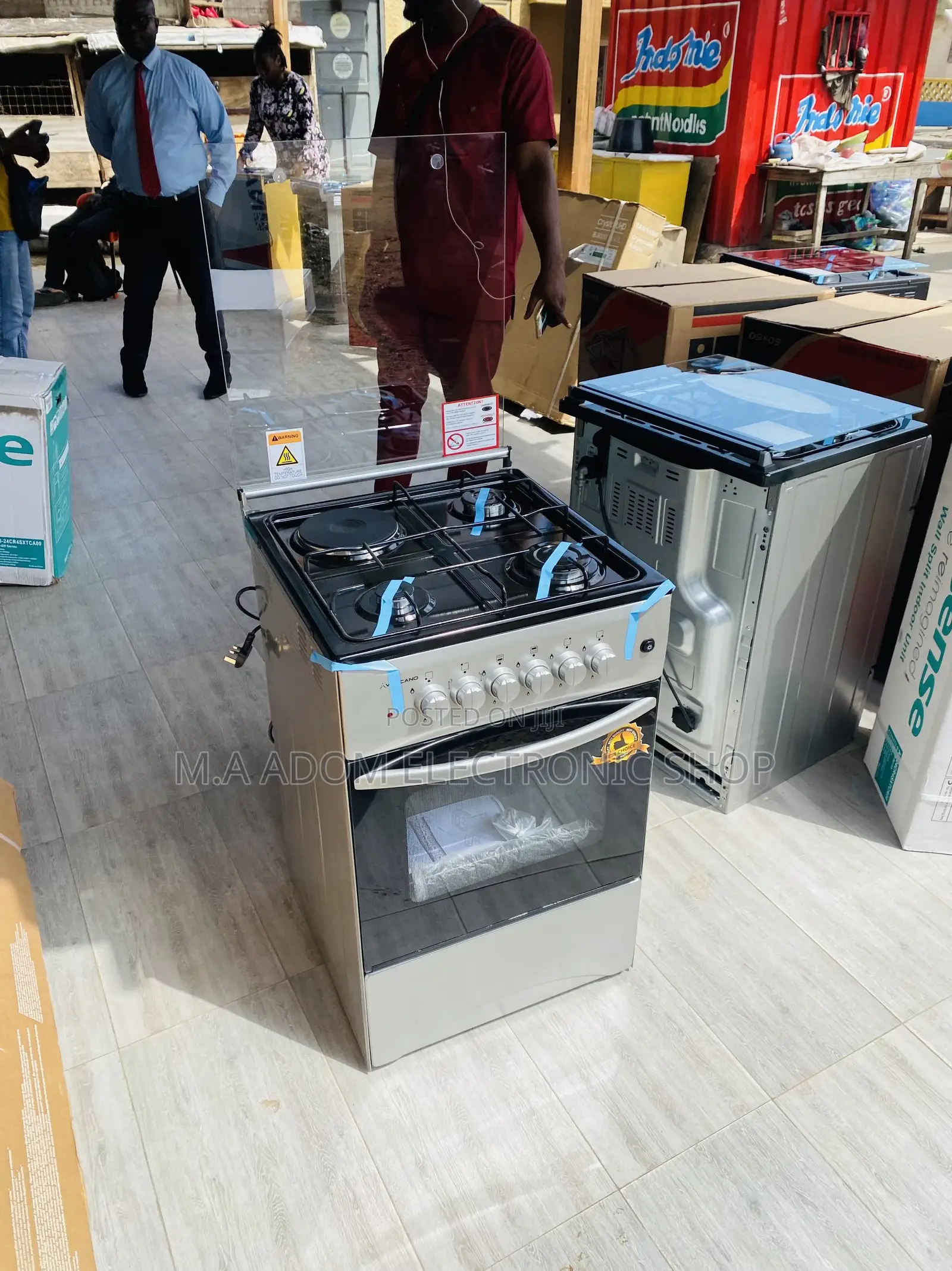 Quality Volcano 50x50 3 Gas + 1 Electric Burner(Gray).