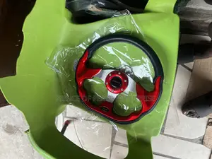 Steering Wheel Sports Red With Black Complete
