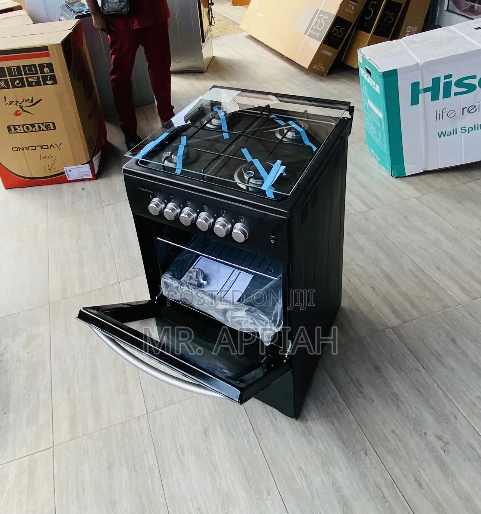 Original Volcano 4 Gas Cooker(Black)50x50 
