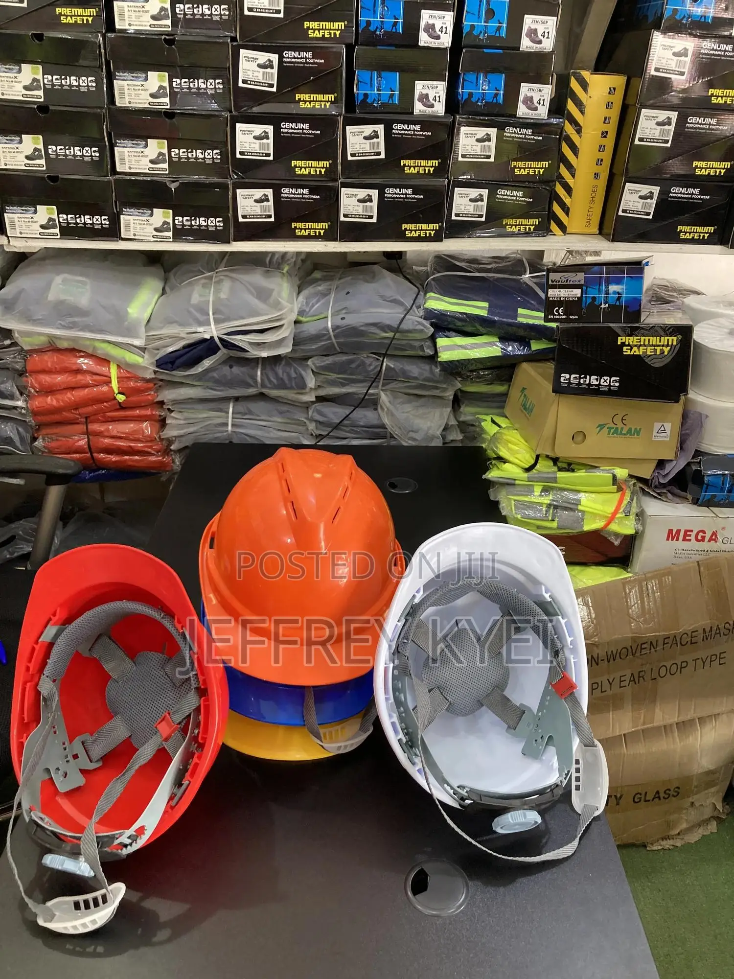 Safety Vent Helmet With Chin Straps