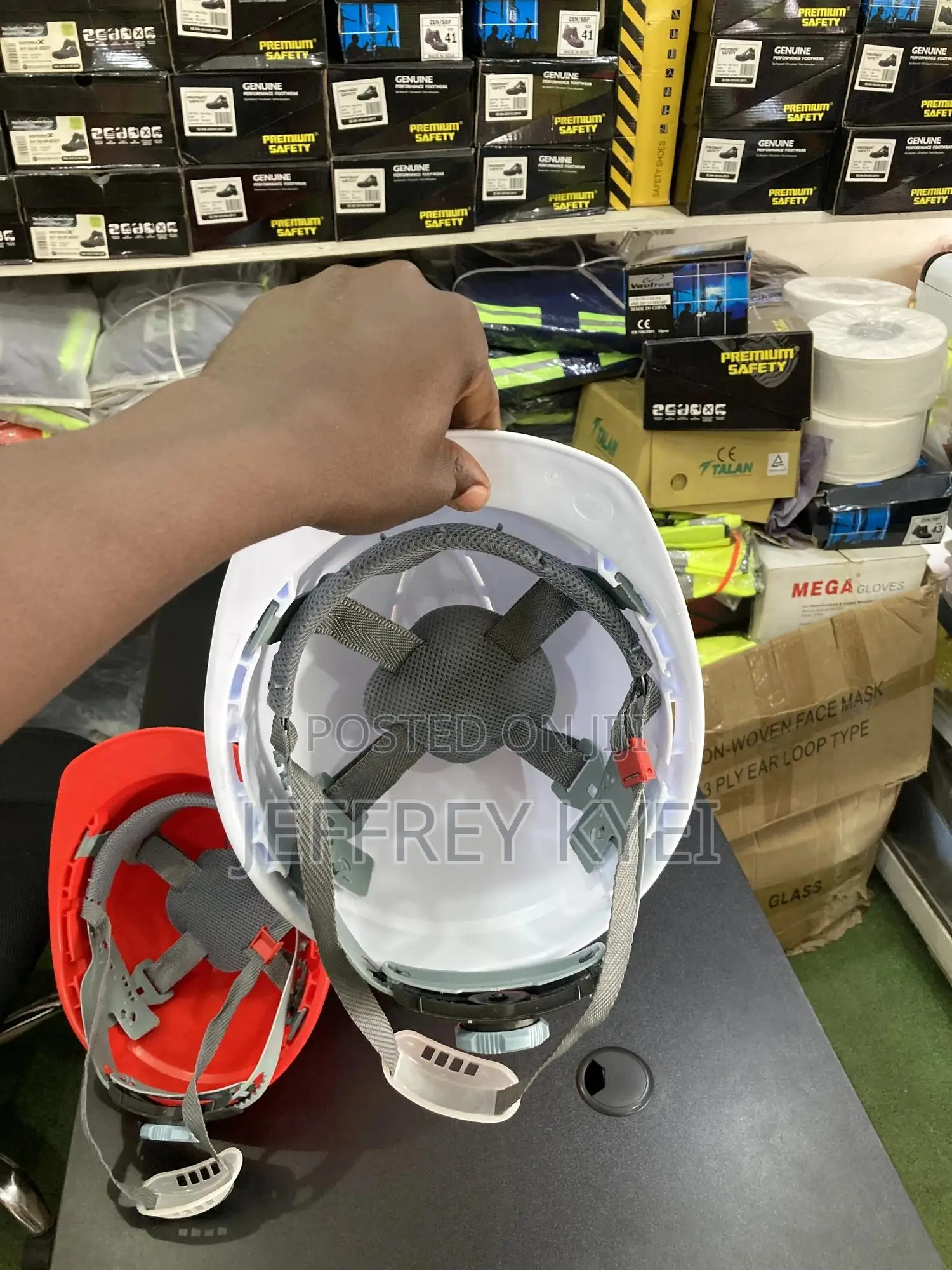Safety Vent Helmet With Chin Straps