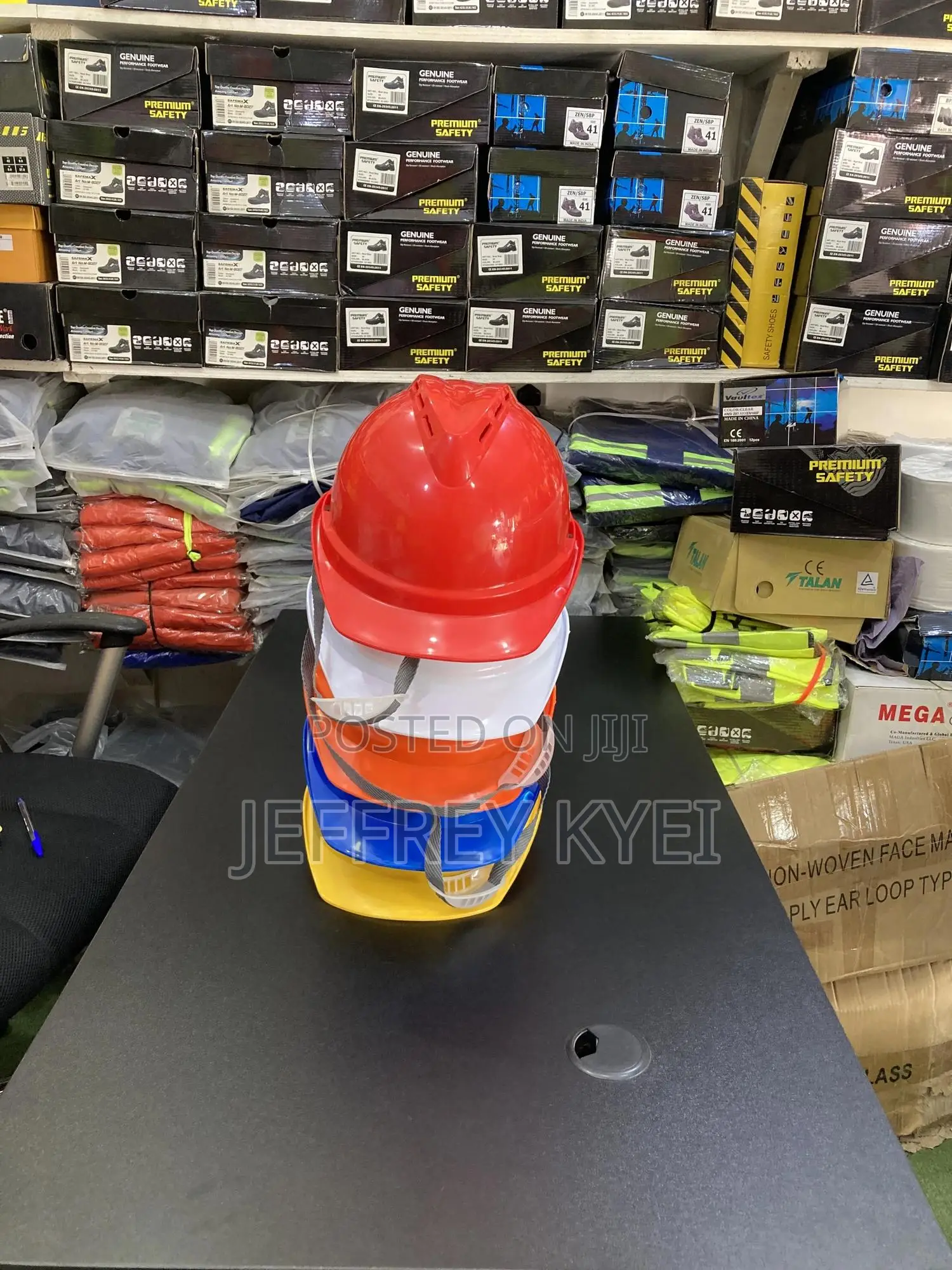Safety Vent Helmet With Chin Straps