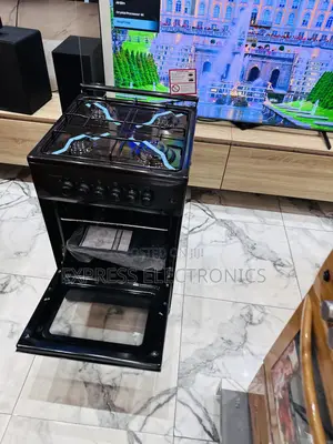 Black Volcano 4burner 50/50 Oven Stove