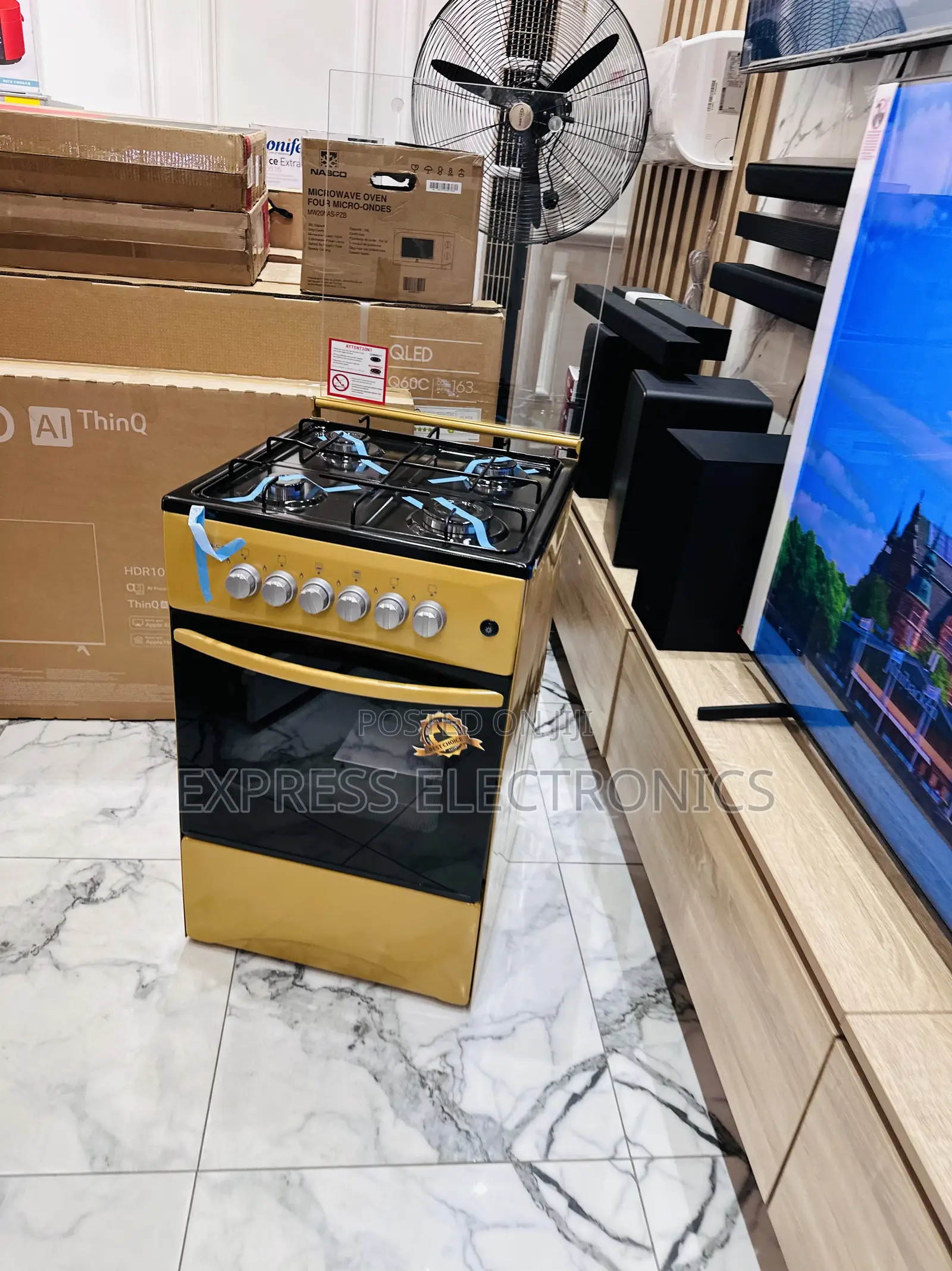 Volcano Gold Color Gas 4burner Gas Oven
