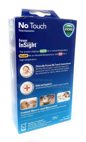 Vicks No Touch 3-in-1 Thermometer,Measures Forehead