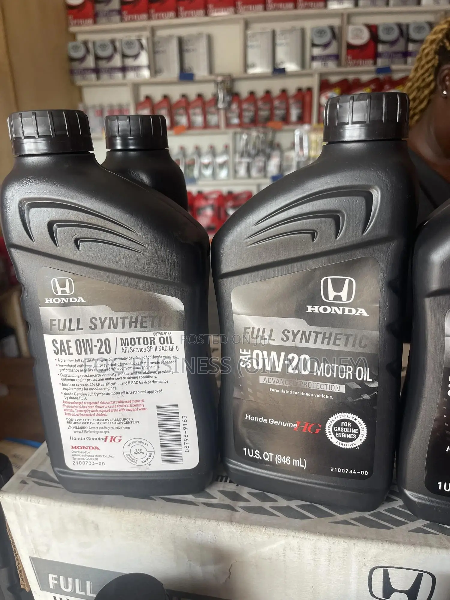 Honda SAE 0w-20 Full Synthetic Oil