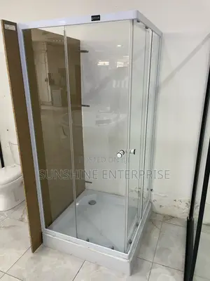 All White Square Shower Cubicle 90x90