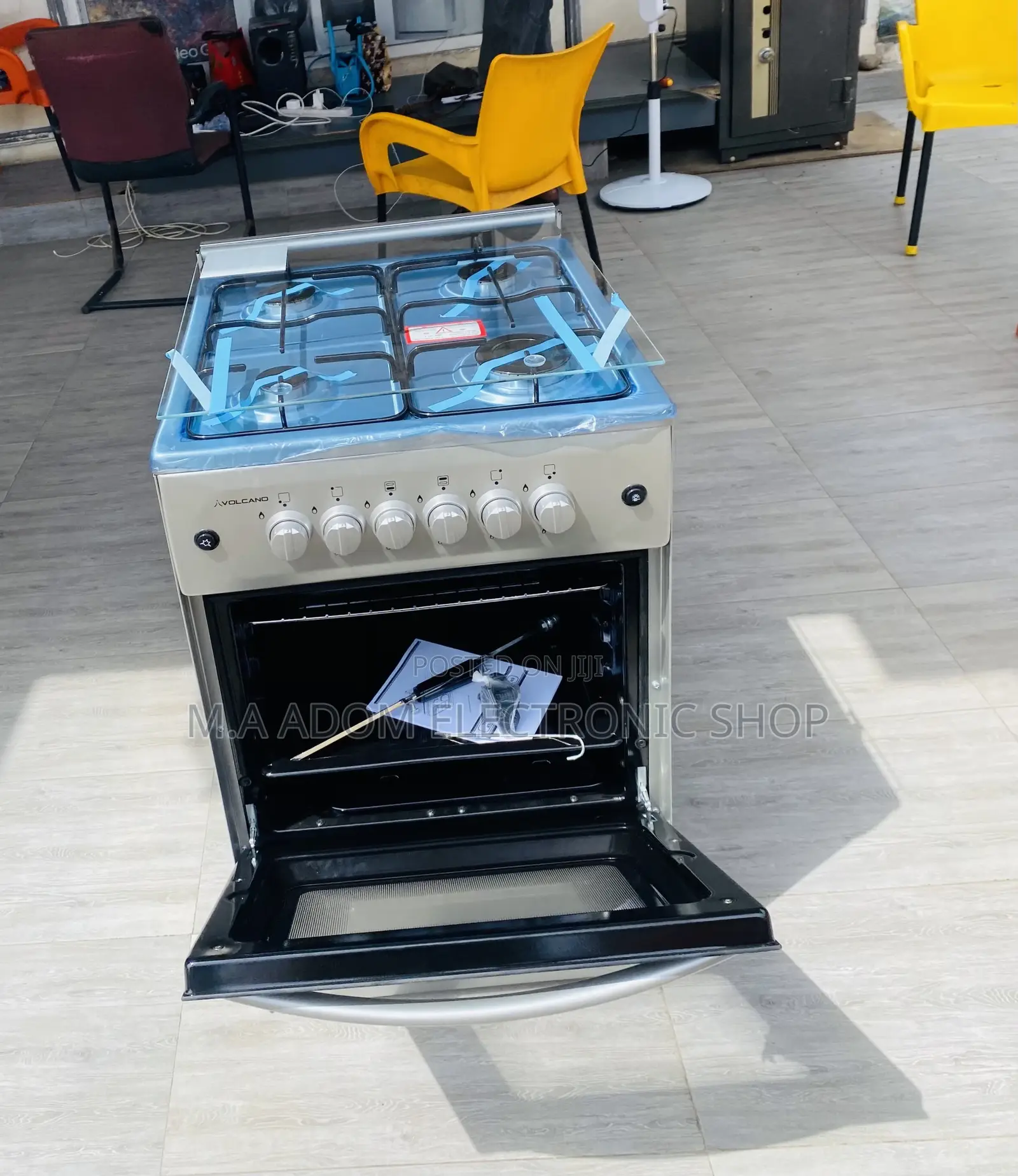 Shop Affordable Volcano 50x50 Ions Gas Oven 4 Burner(Gray).