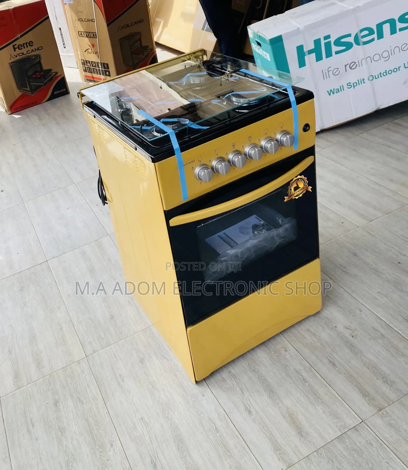 Quality Volcano 50x50 Gas Oven 4 Burner(Gold).